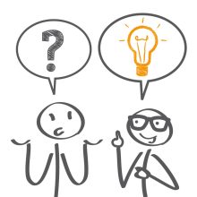 Beratung, fragezeichen; beraten, Lösungsvorschlag, Hilfe; fragen; Problemlösung; Glühbirne, Sprechblase, Symbol, service; beratung; Lösung; informieren; Hilfe; Experte; coach; coaching; Idee; rat; tipp; besprechen, Therapie; unterstützung; trueffelpix, Hilfebedürftig; Gespräch; Angebot, Hilfsbereitschaft; Hilfsangebot; Hotline; ausweg; Notsituation; Problem; Vorschlag; erfolg; Strichmännchen; männchen